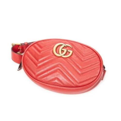 Pre-owned Leather shoulder-bags Gucci Vintage , Red , Dames