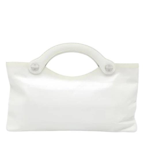 Pre-owned Leather handbags Chanel Vintage , White , Dames