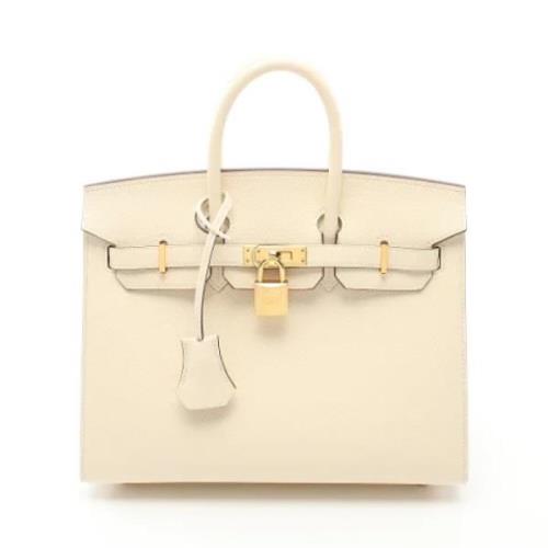 Pre-owned Canvas handbags Hermès Vintage , Beige , Dames