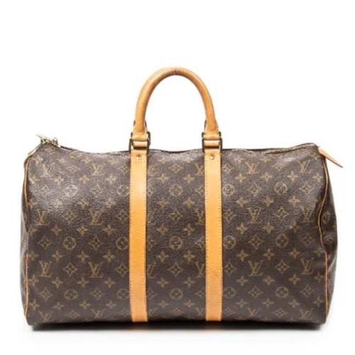 Pre-owned Coated canvas handbags Louis Vuitton Vintage , Brown , Dames