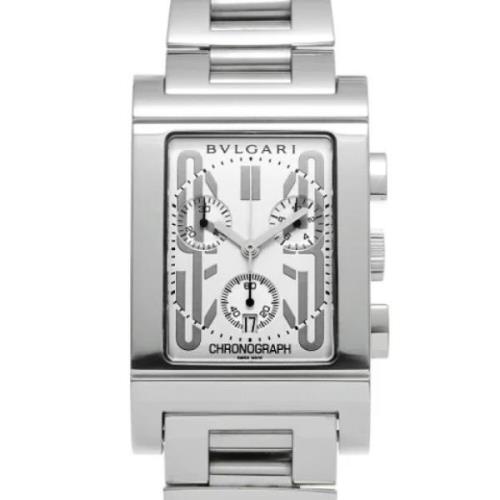 Pre-owned Stainless Steel watches Bvlgari Vintage , White , Heren