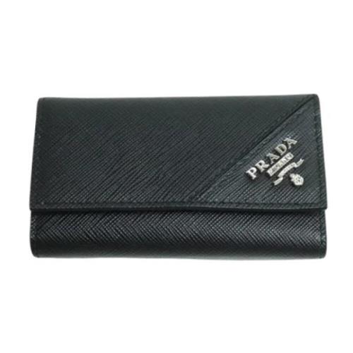 Pre-owned Leather key-holders Prada Vintage , Black , Dames