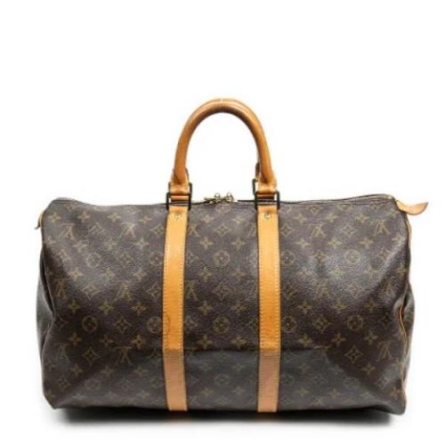 Pre-owned Coated canvas handbags Louis Vuitton Vintage , Brown , Dames