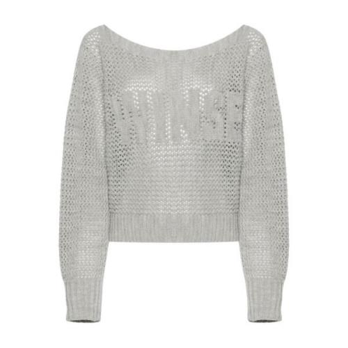 Grijze Gebreide Trui met Open Design Twinset , Gray , Dames