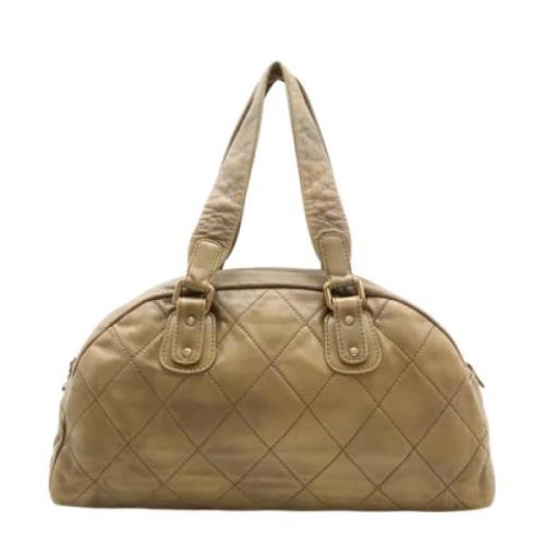 Pre-owned Leather chanel-bags Chanel Vintage , Brown , Dames