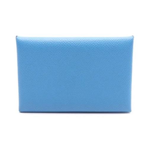 Pre-owned Canvas wallets Hermès Vintage , Blue , Dames