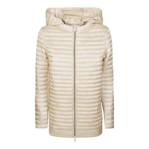 Gewatteerde Parka Wintermode Vrouwen Save The Duck , Beige , Dames