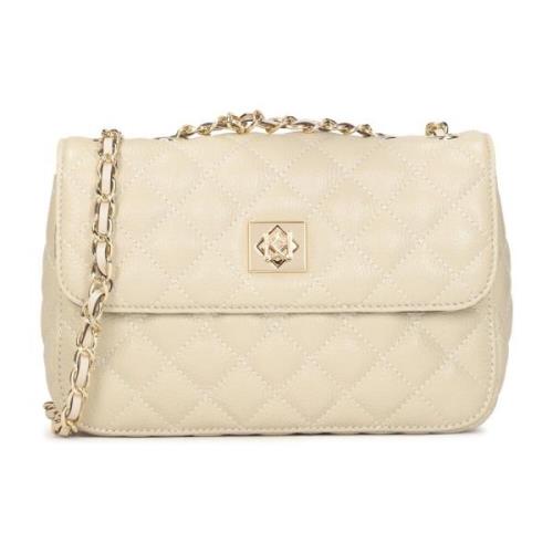 Gewatteerde leren tas in off-witte kleur Kazar , White , Dames