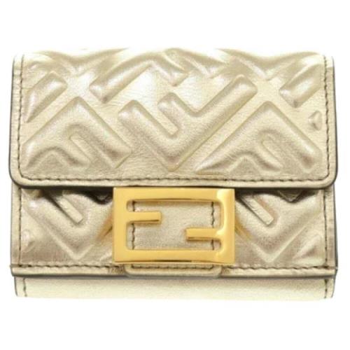 Pre-owned Leather wallets Fendi Vintage , Yellow , Dames