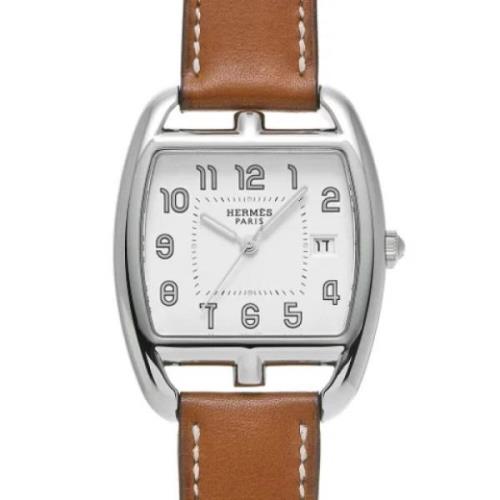 Pre-owned Stainless Steel watches Hermès Vintage , White , Dames