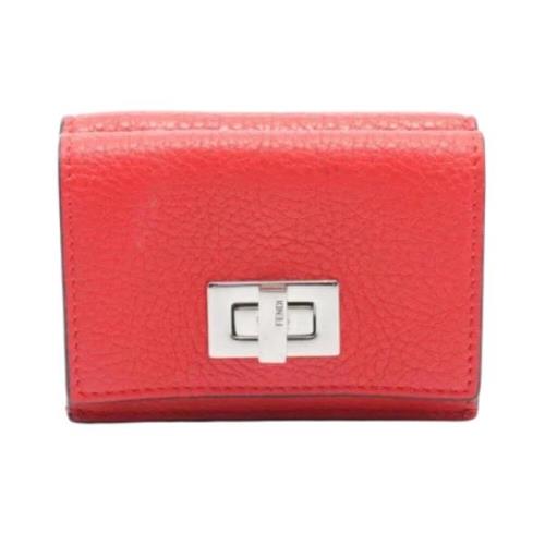 Pre-owned Leather wallets Fendi Vintage , Red , Dames