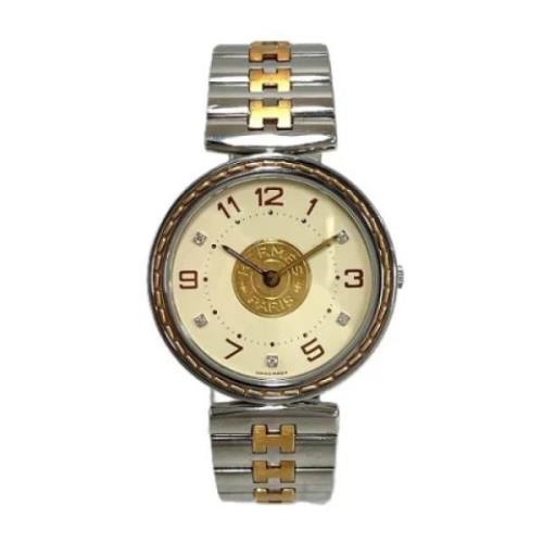 Pre-owned Stainless Steel watches Hermès Vintage , Beige , Heren