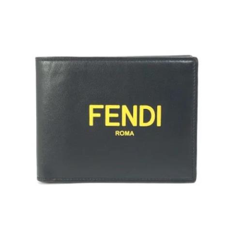 Pre-owned Leather wallets Fendi Vintage , Black , Heren