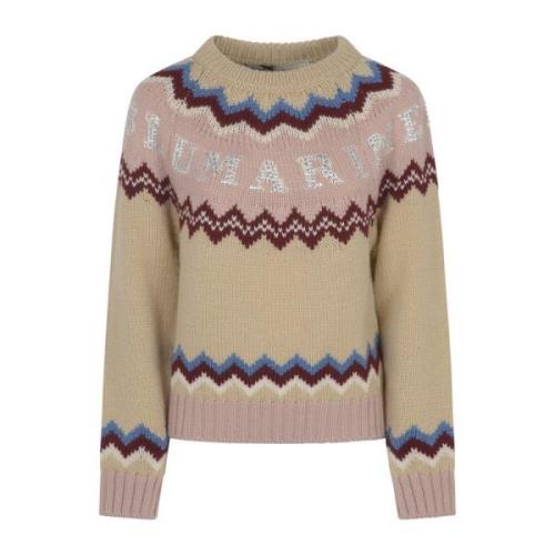 Crew Neck Sweater Collectie Blumarine , Multicolor , Dames