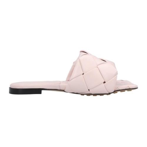 Luxe Roze Platte Sandalen Bottega Veneta , Pink , Dames