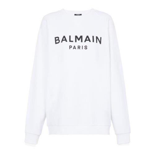 Paris bedrukte sweatshirt Balmain , White , Heren