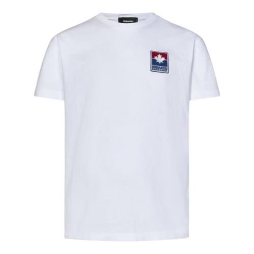 Klassiek wit T-shirt voor mannen Dsquared2 , White , Heren