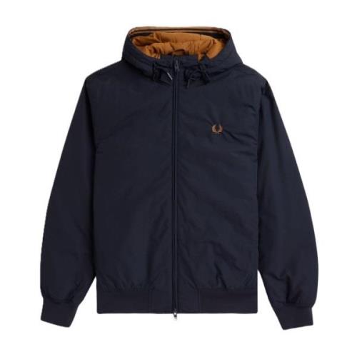 Blauwe Brentham Jas met Capuchon Fred Perry , Blue , Heren