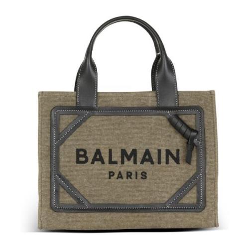 B-Army kleine canvas boodschappentas met leren inzetstukken Balmain , ...