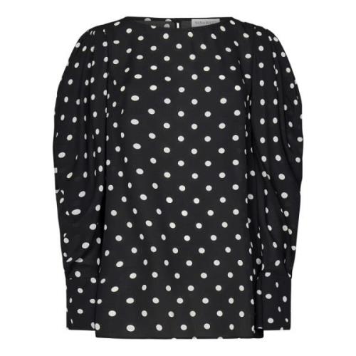 Zwarte polka dot blouse Aw24 Nina Ricci , Black , Dames