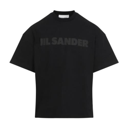 Zwarte T-shirt voor mannen Aw24 Jil Sander , Black , Heren