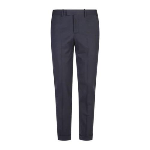 Slim-Fit Blauwe Wollen Broek Aw24 PT Torino , Blue , Heren