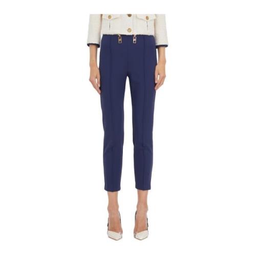 Rechte Ritsbroek Elisabetta Franchi , Blue , Dames