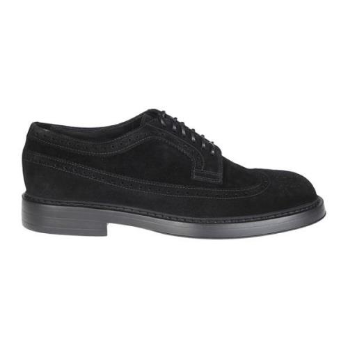 Zwaluwstaart Derby Schoenen Doucal's , Black , Heren