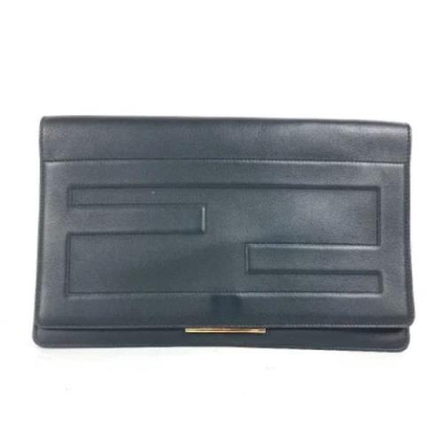 Pre-owned Leather pouches Fendi Vintage , Black , Dames