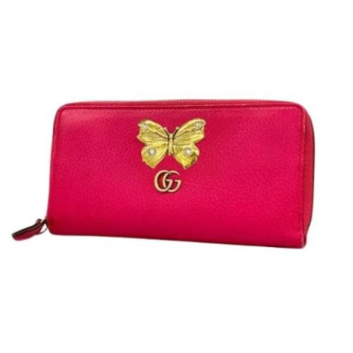 Pre-owned Leather wallets Gucci Vintage , Pink , Dames