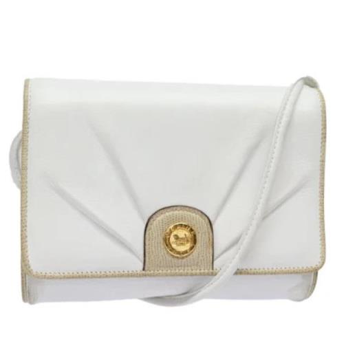 Pre-owned Leather celine-bags Celine Vintage , White , Dames