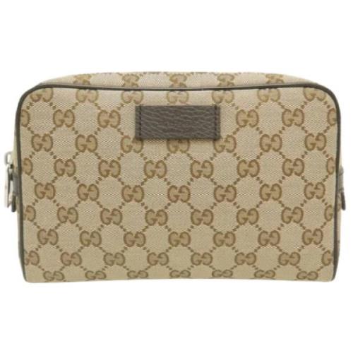 Pre-owned Canvas gucci-bags Gucci Vintage , Beige , Dames