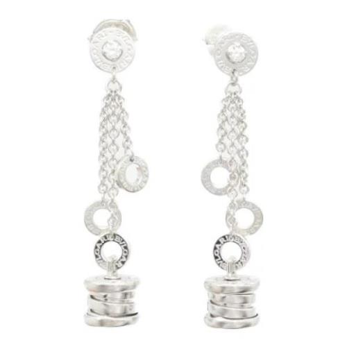 Pre-owned White Gold earrings Bvlgari Vintage , Gray , Dames