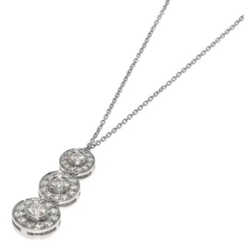 Pre-owned Platinum necklaces Tiffany & Co. Pre-owned , Gray , Dames