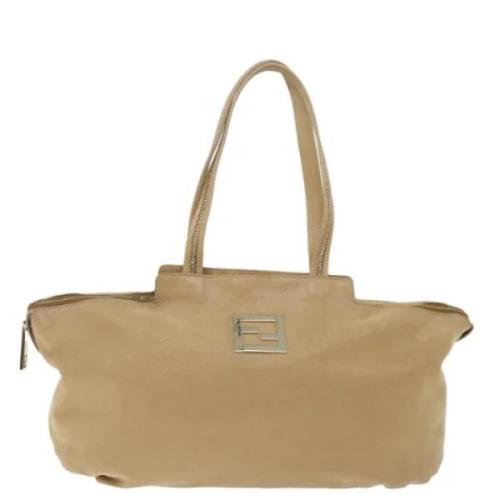 Pre-owned Leather fendi-bags Fendi Vintage , Beige , Dames