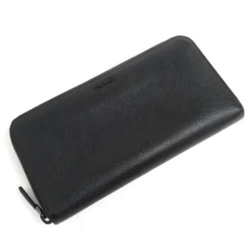 Pre-owned Leather wallets Prada Vintage , Black , Dames