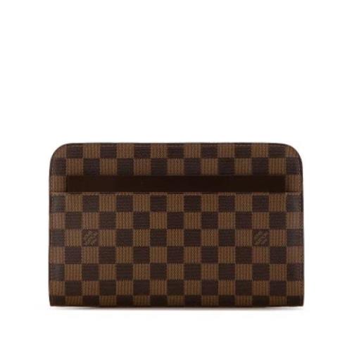 Pre-owned Canvas pouches Louis Vuitton Vintage , Brown , Dames