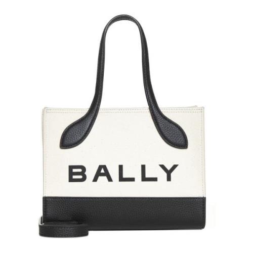 Stijlvolle Logo-Print Tote Tas Bally , White , Dames