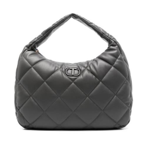 Grijze Diamantquilted Handtas Twinset , Gray , Dames