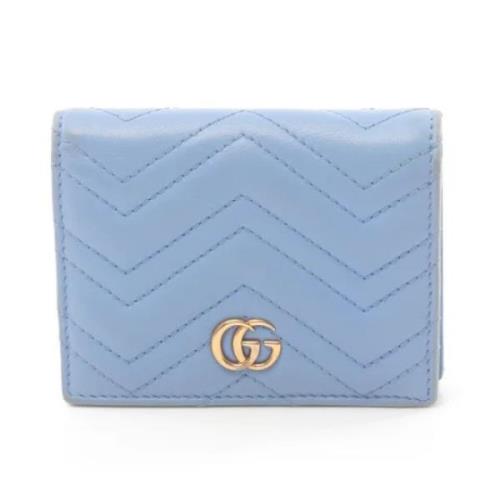 Pre-owned Leather wallets Gucci Vintage , Blue , Dames