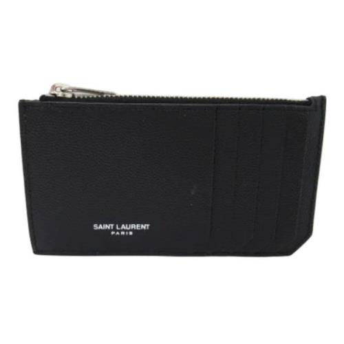 Pre-owned Leather wallets Yves Saint Laurent Vintage , Black , Unisex