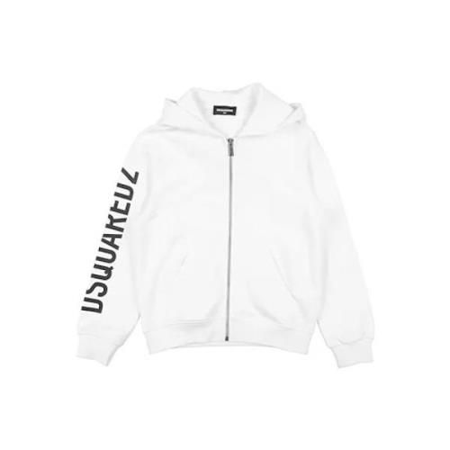 Casual Hoodie Sweater voor Mannen Dsquared2 , White , Heren