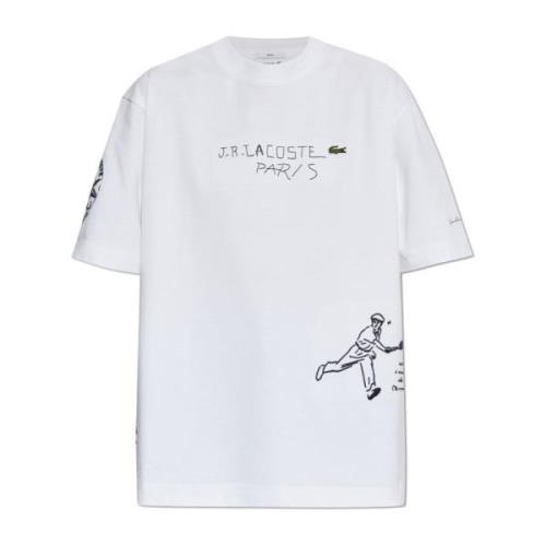 T-shirt met logo Lacoste , White , Unisex