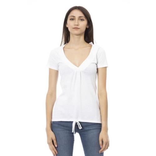 Korte Mouw Ronde Hals T-shirt Trussardi , White , Dames