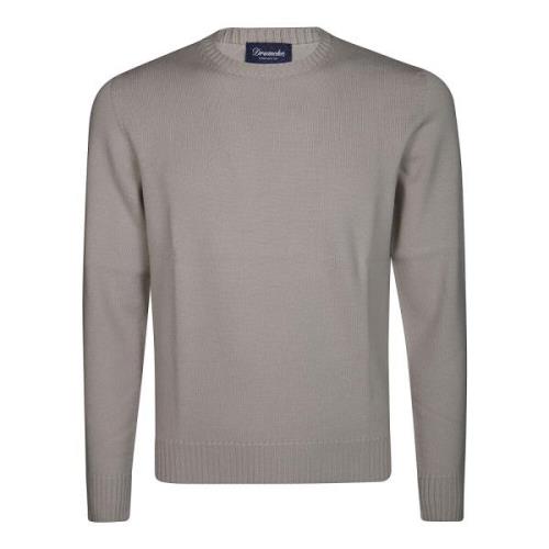 Merino Crewneck Sweater Drumohr , Beige , Heren