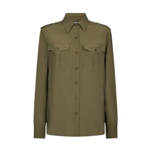 Stijlvolle Shirt voor Mannen Dondup , Green , Dames