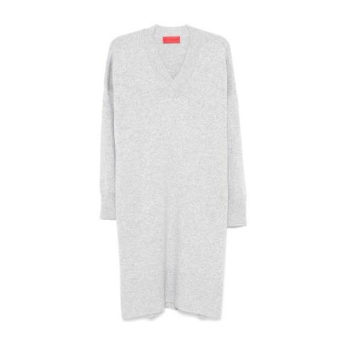 Grijze Gebreide Kasjmier Jurk Wild Cashmere , Gray , Dames