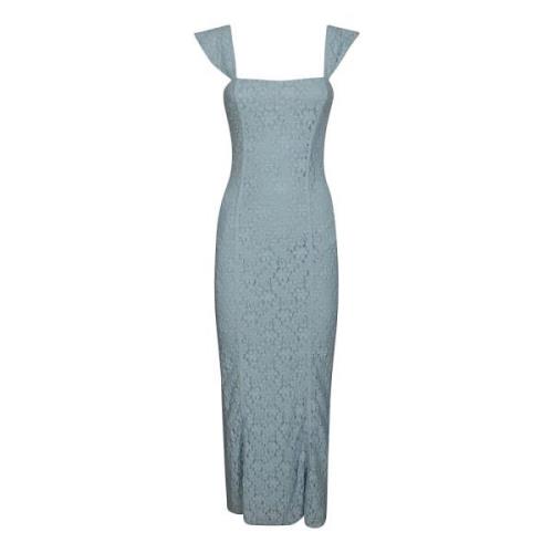 Elegante Lace Wide Strap Midi Jurk Rotate Birger Christensen , Blue , ...