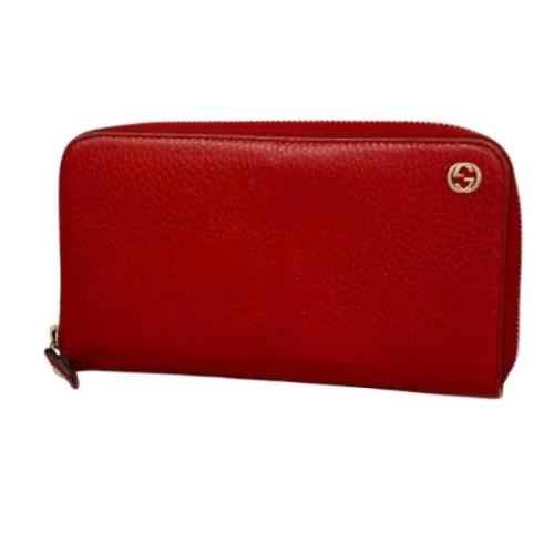 Pre-owned Leather wallets Gucci Vintage , Red , Dames