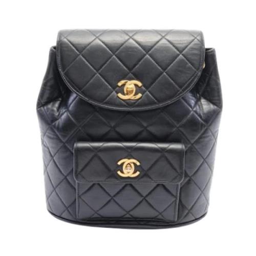 Pre-owned Leather chanel-bags Chanel Vintage , Black , Dames